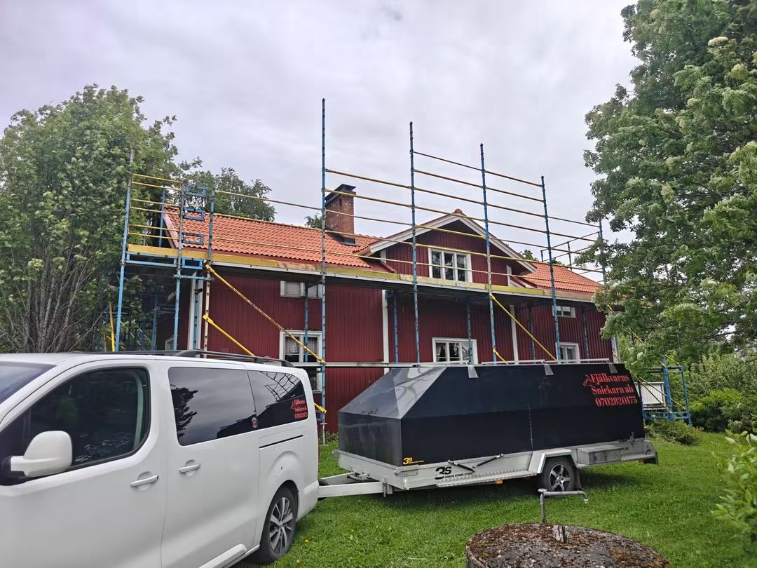 Nybjälktak uppfört av Fjälkvarns Snickarn AB